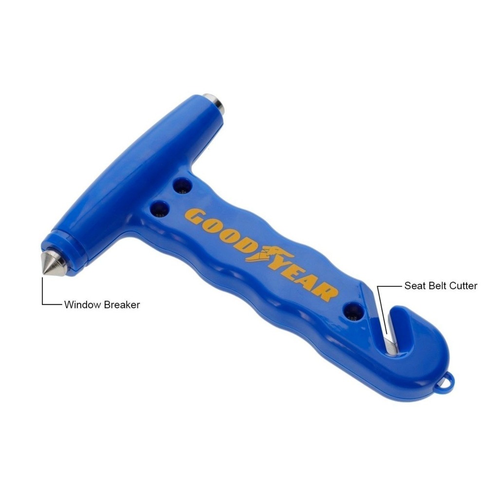 Goodyear Safety Hammer Emergency Escape Tool Window Breaker Seat Belt Cutter - Picture 2 of 2